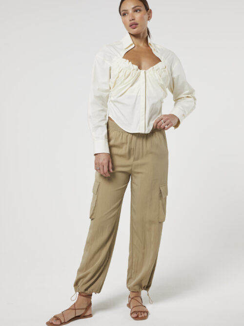 Lilas Skirt White Eilis Pants Beige 1 - Dash Fashion
