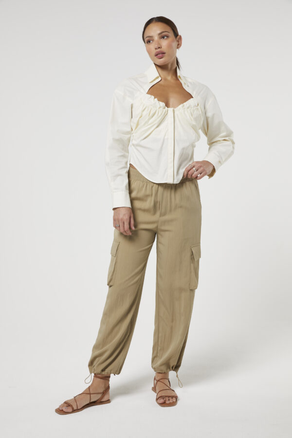 Lilas Skirt White Eilis Pants Beige 1 scaled - Dash Fashion