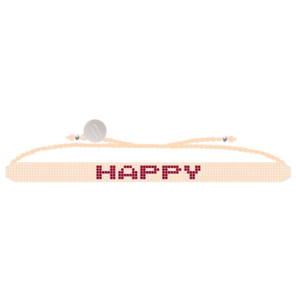 happy mini glass bead bracelet mggb0008 - Dash Fashion