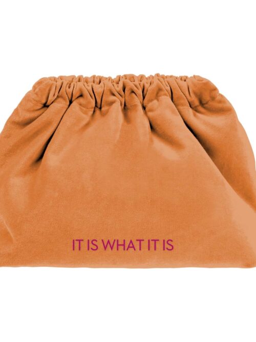 it is what it is velvet clutch bag vebl0114 - Dash Fashion