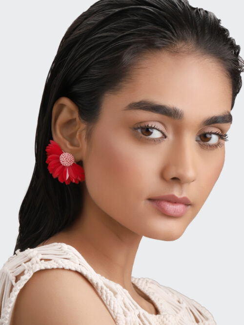 marigold earrings red 65cf45354ceed - Dash Fashion