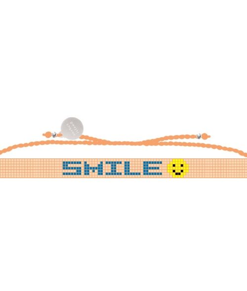 smile mini glass bead bracelet hbbf0003XsDl - Dash Fashion