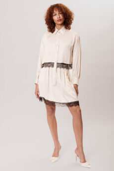 REA SKIRT ECRU 2 - Dash Fashion