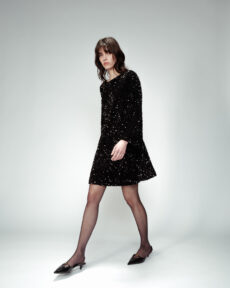 robe courte noir oprah - Dash Fashion