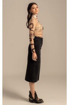 s25200 psyche top print mesh 2 - Dash Fashion
