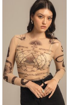 s25200 psyche top print mesh 3 - Dash Fashion