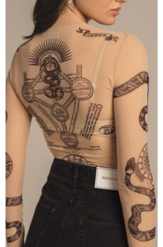 s25200 psyche top print mesh 4 - Dash Fashion