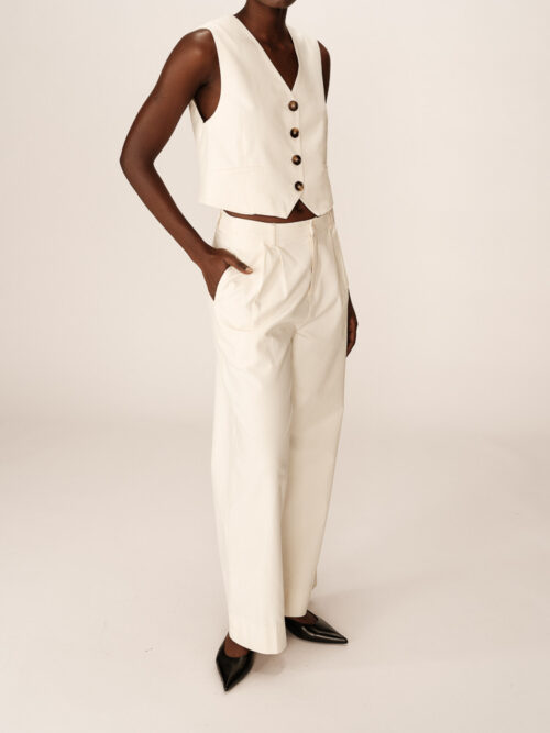 trousers ecru peter 2 - Dash Fashion