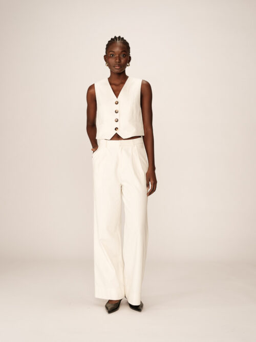 trousers ecru peter - Dash Fashion