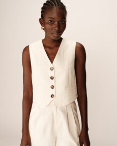 waistcoat ecru penn - Dash Fashion