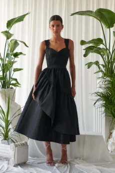 corsica dress black 501177 - Dash Fashion